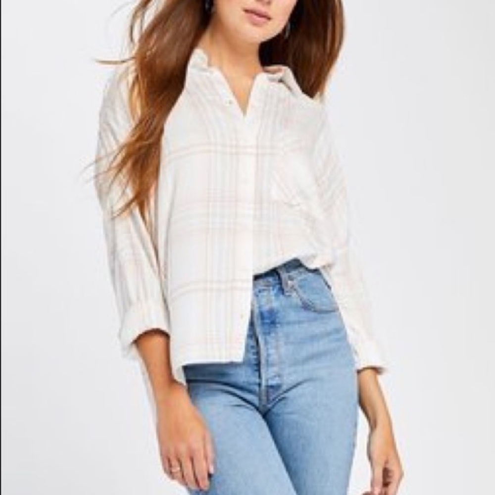 Gentle Fawn Plaid Flannel Button Down